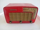 10-127-1 Crosley Vintage Mid Century Atomic Red Antique Lucite Tube Radio 10-127-1 Crosley Vintage Mid Century Atomic Red Antique Lucite Tube Radio