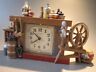 2583 Burwood Products Vintage Fireplace Hearth Clock Very Clean Working Quartz