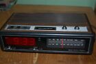 317.23812 Sears Vintage Com Trek Electric Clock Radio Model Woodgrain
