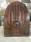 37-60 Philco Vintage Tombstone Cathedral Radio Cabinet