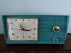 43232 Rca Turquoise White Vintage Clock Am Tube Radio Parts Or