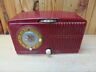 511f Ge Vinta Tube Radio Red Case Alarm Clock Space