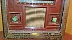 67l11 Motorola Vintage Am Radio In Leather Box With Handle Untested