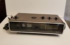680-3772 Vintage Penneys Digital Am Fm Flip Number Wood Grain Alarm