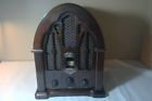 7-4100aj Ge Vinta Replica Cathedral Style Wooden Radio Model