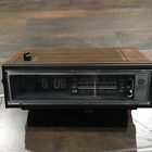 7-4410a General Electric Model Radio Am Fm Alarm Clock Walnut Grain