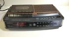7-4966a Ge Vtg Alarm Clock Radio Cassette Tape Recorder Player Wood