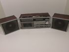 7-4984b Ge Vinta Bookshelf Stereo Cassette Alarm Tested