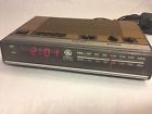 7-6424b Ge Working Vinta Model Radio Alarm Clock Red Led Woodgrain