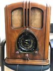 7-j-232 Zenith The Waltons Tombstone Vintage Nice Wood Antique