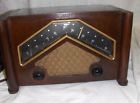8x53 Zenith Consol Tone Am Radio In Wood Cabinet Model Nice