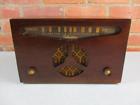 9005 Silvertone Tube Radio Unique Wood Cabinet Works