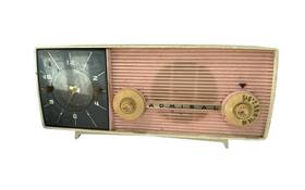 288x Admiral Vintage Mcm Clock Radio 1958 Mid Century Modern Flamingo Pink