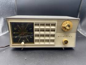 5g49 Admiral Vintage Am Tube Clock Radio Works Not Working
