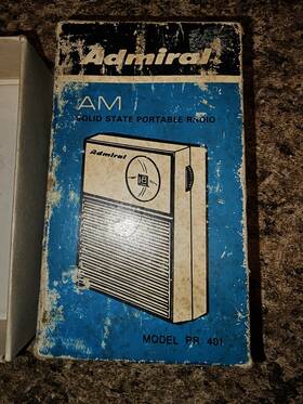 Pr-401 Admiral Solid State Portable Radio Am