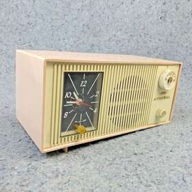 Y3037a Admiral Tube Radio Clock Vintage 1960s Mid Century Modern Mcm Pink Not Working