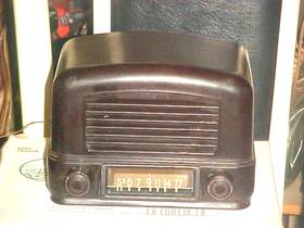 54br-1501 Airline Antique Radio Arline Mini Bakelite 1940s