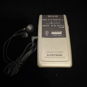 Cr-a31 Aiwa Vintage Am/fm Stereo Receiver Super Bass Tested/works W Headphones