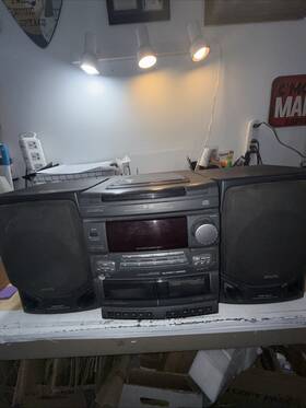 Cx-nv2100u Aiwa Cx-nv2100 3-cd Stereo 1997 With Speakers Cd Won T Open Parts Only Read