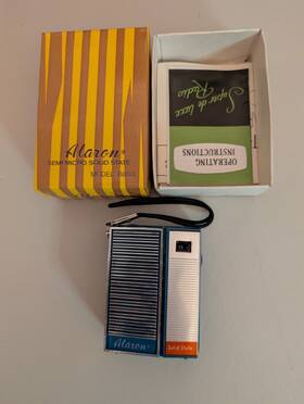 B8-85 Alaron Vintage Radio With Instructions In Original Box B8-85 Alaron Vintage Radio With Instructions In Original Box