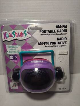 Ks-122 Alaron Vintage Koolshades Am/fm Portable Radio Ks-122/h Retro 90s Sealed Nip Ks-122 Alaron Vintage Koolshades Am/fm Portable Radio Ks-122/h Retro 90s Sealed Nip