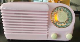 R1046u Artone Beautiful 1948 Pink Radio With Green Lighted Dial Now A Bluetooth