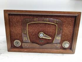 751-tm Arvin Vintage Tube Phono / Radio Mahogany Wood Cabinet Powers On