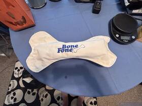 Bp-01 Bone Fone 1970 S Portable Am/fm Radio Rare Tested Carry Bag And Tags Vintage