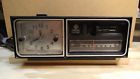 C2480b General Electric Am Radio Alarm Clock Analog Wood Grain Exterior