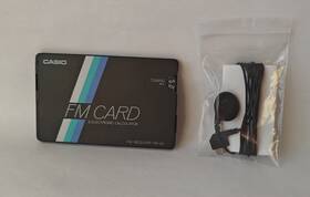Rd-90bk Casio Card Fm Radio/solar Calculator With Headset Rd-90 1988 Rare Vintage Japan