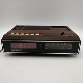 Ceasars Cp-12 Rare Vintage 1980 S Caesars Hotel Am/fm Electronic Clock Radio Tested Works
