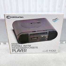 E1100 Centurion Vtg Portable Am/fm Radio And Cassette Player - New In Box Nos