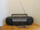 Cfs-w338 Sony Vintage Stereo Boombox Radio Cassette Recorder Dual Decks