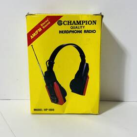 Champion Hp1000 Vintage Nos Headphone Radio Am/fm Stereo Sounds Hp 1000