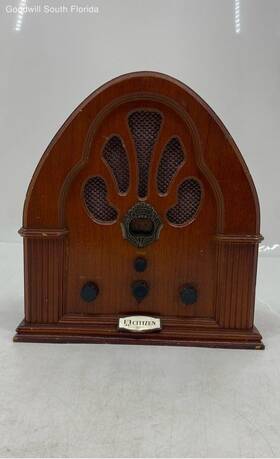 Jf124 Citizen Wood Classic Arch Design Style 120v 60hz Am Fm Radio Power On