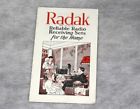 Clapp Eastham Radak Battery Tube Radio Sales Pamphlet