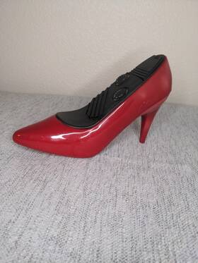 Sh-920 Columbia Telecom 1987 Red High Heel Shoe Retro Radio Needs Repair