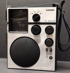 Mb-1930 Conic Rare Vtg Solid State Am Fm Air Pb Wb Cb Radio Rheostats Cleaned