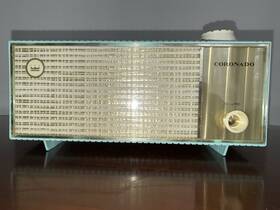 Ra44-8273a Coronado Vintage Radio Turquoise Am Tuner Works