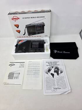 H108 Cougar 10 Band World Reciever Radio With Original Box And Manuals Untested H108 Cougar 10 Band World Reciever Radio With Original Box And Manuals Untested