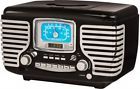 Cr612d-bk Crosley Vintage Bluetooth Radio Alarm Clock For Heavy 710244219761