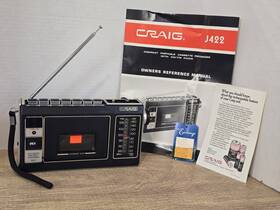 J422 Craig Vtg Cassette Player And Recorder With Am/fm Radio Cib Euc Rare Tested Works J422 Craig Vtg Cassette Player And Recorder With Am/fm Radio Cib Euc Rare Tested Works