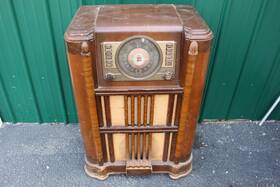 106cp Crosley Vintage 1946 Tombstone Radio. Ww2 - Art-deco Lp Record Album Player