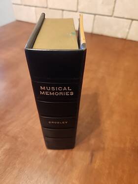 Jm-8bg Crosley Vtg Book Shape Radio Musical Memories Hybrid Transistor Mcm Rare