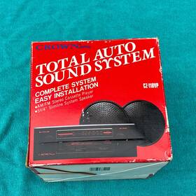 Crown 011084341019 Vintage Japan Cz-110v Car Stereo Cassette Am/fm Radio Nos With Speakers
