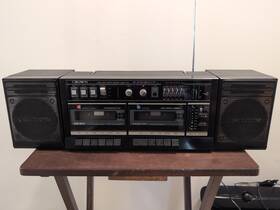 Sz-2130 Crown Vtg Stereo Radio Cassette Double Deck With Detach Speakers Works