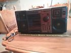 Ctr961a Emerson Boom Box Ghetto Blaster Dual Cassette Tape Deck Am