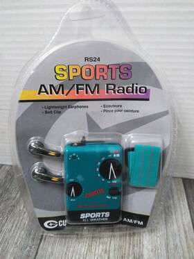 Rs24 Curtis Vtg. Model # Sport All Weather Am/fm Radio With Earphones Nos