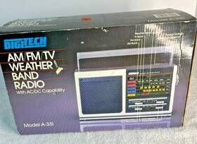 A331 Digitech 047323330001 Portable Multi Band Receiver Am/ Fm Tv1 Tv 2 Wb Channels Orig Box
