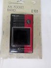 E101 Centurion Vintage Am Pocket Radio Red And Black Model Nos